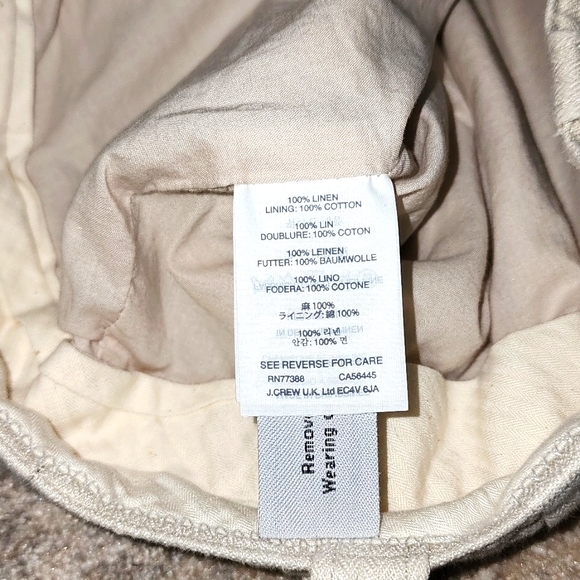 J.Crew Ecru Linen Knee Length Pencil Skirt - Picture 7 of 8